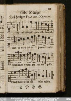 Liebs-Seufzer Deß heiligen Francisci Xaverii.