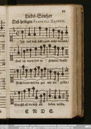 Liebs-Seufzer Deß heiligen Francisci Xaverii.