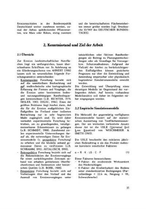 2. Kenntnisstand und Ziel der Arbeit