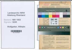 Entnazifizierung Wilhelm Wolfgarten , geb. 28.07.1884 (Landwirt)