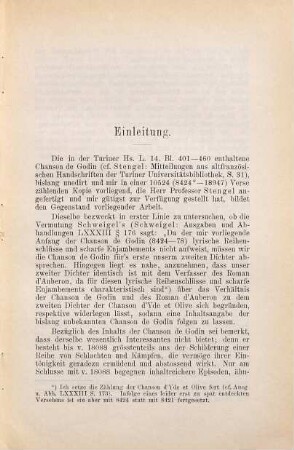 Über die Chanson de Godin