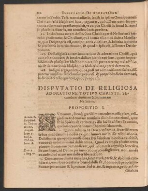 Disputatio De Religiosa Adoratione Totius Christi ...