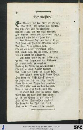 Der Reisende.