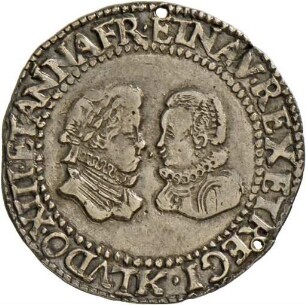 Medaille auf die Hochzeit König Ludwigs XIII. mit Anna von Österreich in Bordeaux am 24. November 1615