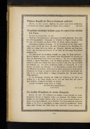 Vergeblicher feindlicher Ansturm gegen die neuen Linien nördlich des Ourcq.