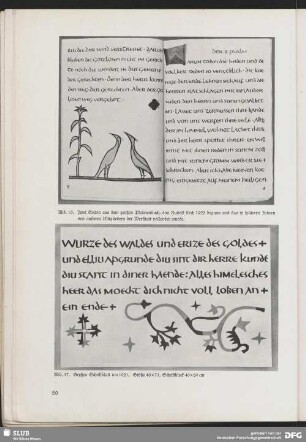 Zwei Seiten aus dem großen Psalmenbuch, das Rudolf Koch 1920 begann und das in späteren Jahren von anderen Mitgliedern der Werkstatt vollendet wurde