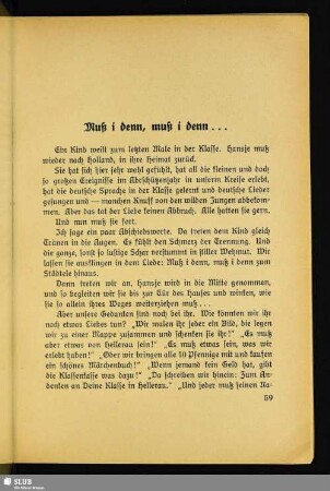 Muß i denn, muß i denn ...