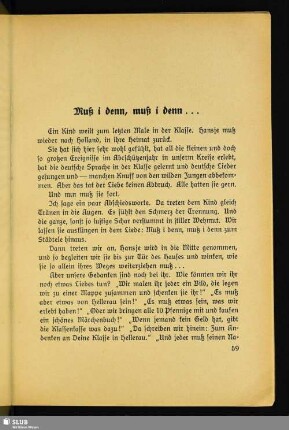 Muß i denn, muß i denn ...