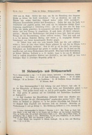 70 Steinmetzen- und Bildhauerarbeit
