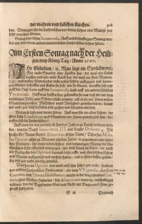 Am ersten Sontag nach der Heiligen drey König Tag ...