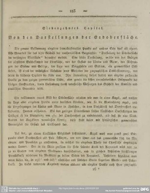 Siebenzehntes Capitel. Von den Darstellungen der Erdoberfläche