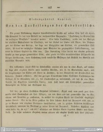 Siebenzehntes Capitel. Von den Darstellungen der Erdoberfläche