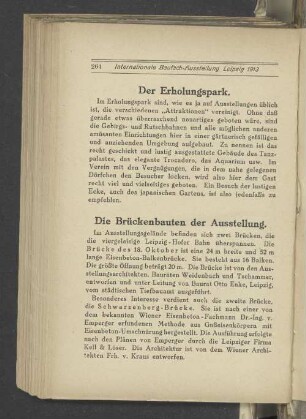 Der Erholungspark.