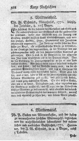 Die Metaphysik.