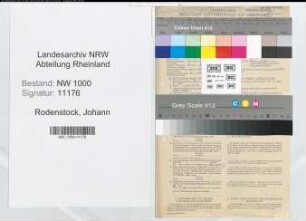 Entnazifizierung Johann Rodenstock, geb. 10.07.1890 (Verw.Angest.)