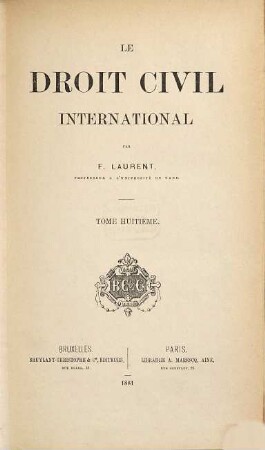 Droit civil international, 8