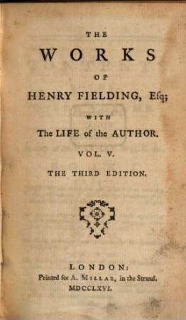 The works of Henry Fielding : with the life of the author ; in twelve volumes, 5