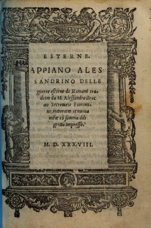 Delle guerre civili (et esterne) de'Romani, 2. Esterne
