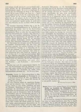 259-260 [Rezension] Gesenius, Wilhelm, Wilhelm Gesenius' Hebräische Grammatik
