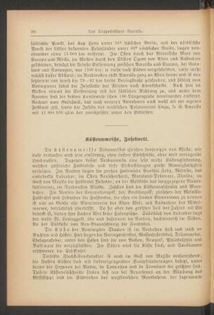 Küstenumrisse, Inselwelt.