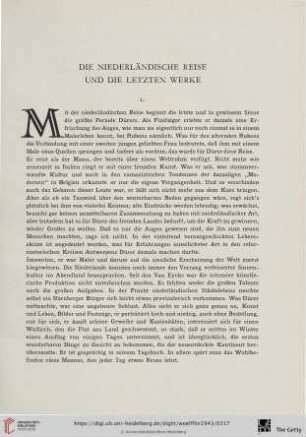Die niederländische Reise und die letzten Werke