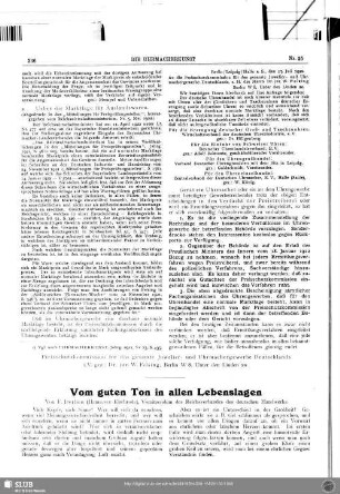 Vom guten Ton in allen Lebenslagen