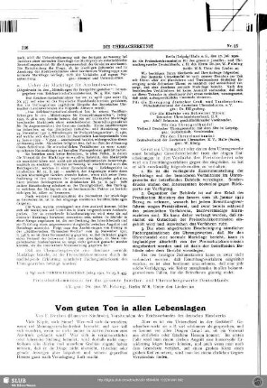 Vom guten Ton in allen Lebenslagen