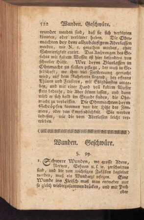 Wunden. Geschwüre
