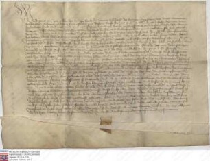 Dieterich, Erzbischof zu Mainz (Mentze), des heiligen Römischen (Romischen) Reichs durch Germanien Erzkanzler, leiht aus besonderer Gnade und wege...