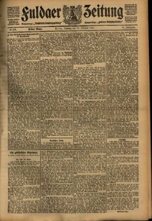 Erste Ausgabe vom Montag, den 17. Oktober 1910.