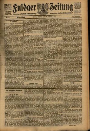 Erste Ausgabe vom Montag, den 17. Oktober 1910.