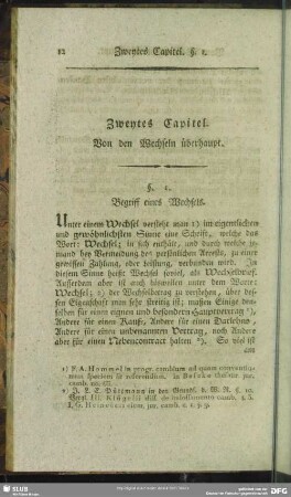 Zweytes Capitel. Von den Wechseln überhaupt