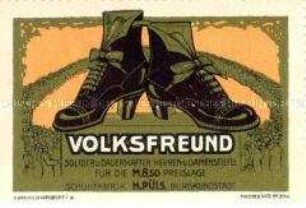 Werbe-Vignette der Schuhfabrik H. Püls (Burgkunstadt)