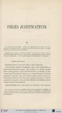 Pièces justificatives