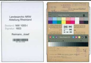 Entnazifizierung Josef Reimann , geb. 15.10.1900 (Gleisbau-Polier)