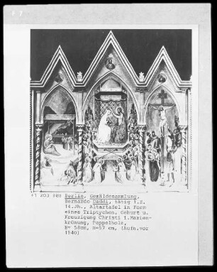 Altartafel in Form eines Triptychons
