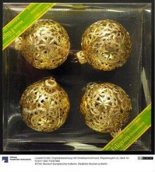 Originalverpackung mit Christbaumschmuck; Filigrankugeln (4)