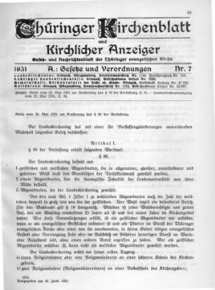 Nr. 7 : 16 Juni 1931