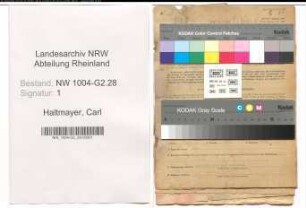 Entnazifizierung Carl Haltmayer , geb. 24.01.1901 (Revierfoerster)