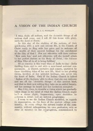 A vision of the Indian church