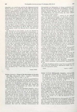 688-689 [Rezension] Seebaß, Gottfried, Bibliographia Osiandrica