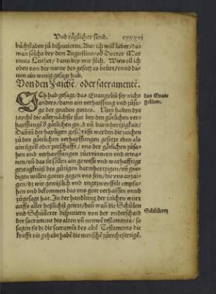 Von den Zaiche[n] / oder sacramente[n].
