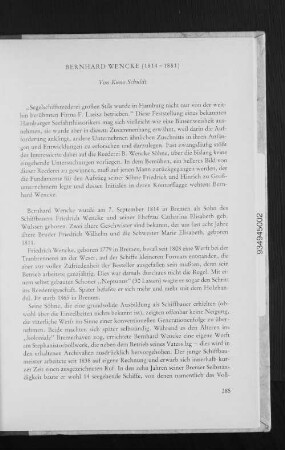 Bernhard Wencke (1814-1881)