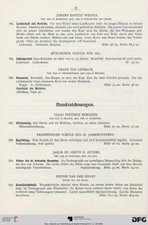 Handzeichnungen (Nr. 687-705)