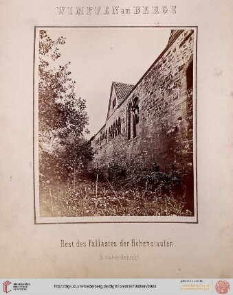 4. Wimpfen am Berge: Rest des Pallastes der Hohenstaufen (Äussere Ansicht)