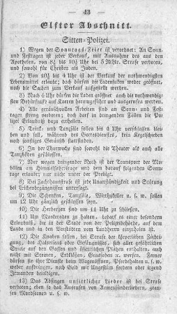 Elfter Abschnitt. Sitten-Polizei.