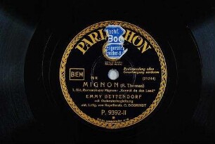 Mignon : 1. Akt, Romanze der Mignon: "Kennst du das Land" / (A. Thomas)