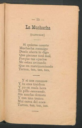 La muchacha : (Canción)