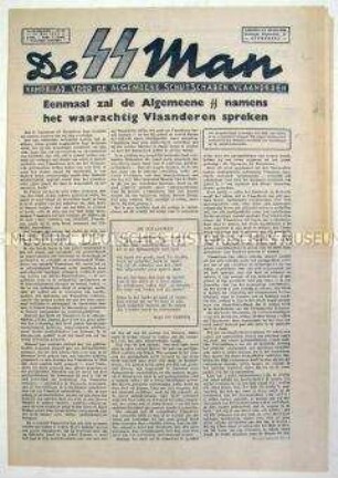 Wochenzeitung der flämischen SS "De SS Mann"