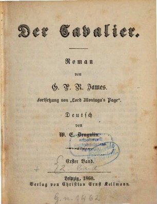 Der Cavalier : Roman. 1